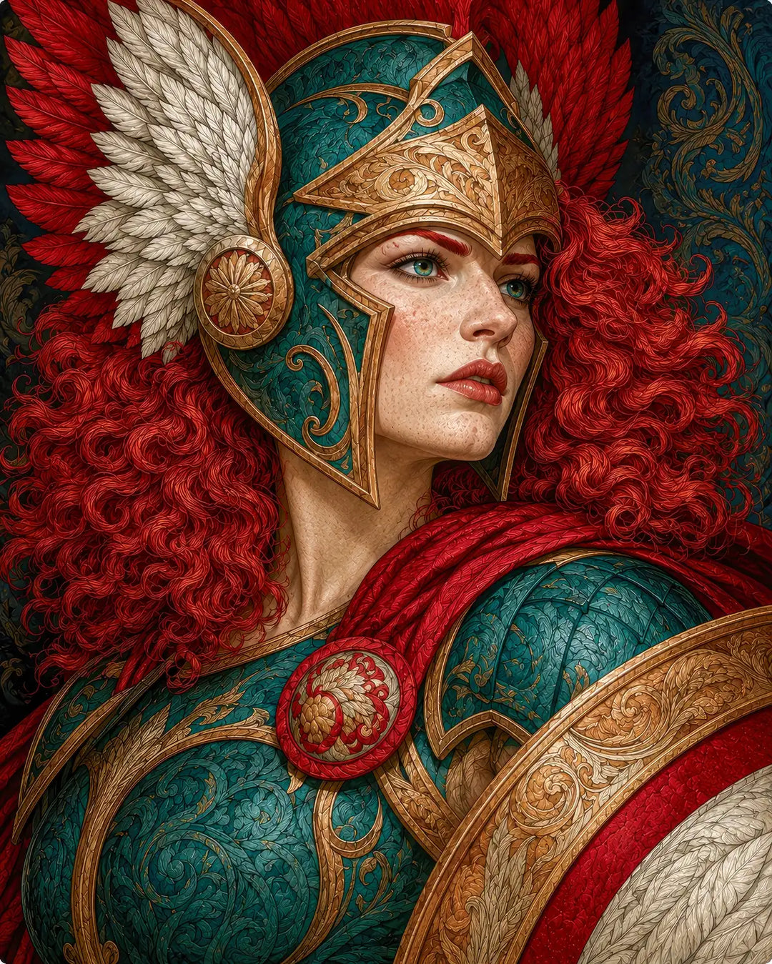 Valkyrie diamond painting kit — a winged warrior in a fantasy scene